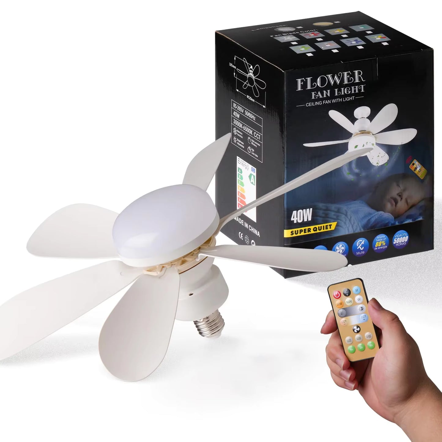 Remote-Controlled Ceiling Fan / Dimmable Light